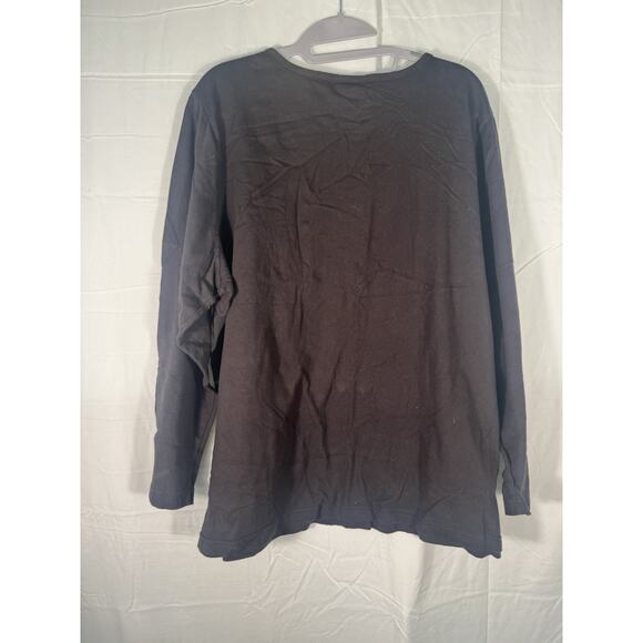 Holiday Editions Halloween Shirt. black long sleeve sequin ghost top Y2k - Picture 4 of 4